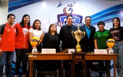 <p><strong>MEDIA LAUNCH.</strong> The Philippine National Volleyball (PNVF) Champions League launches its women’s tournament at the Philippine Sports Commission (PSC) conference room inside the Rizal Memorial Sport Complex in Malate, Manila on Friday (Feb. 2, 2024). The tournament will start on Sunday (Feb. 4). <em>(PNA photo by Jean Malanum)</em></p>
