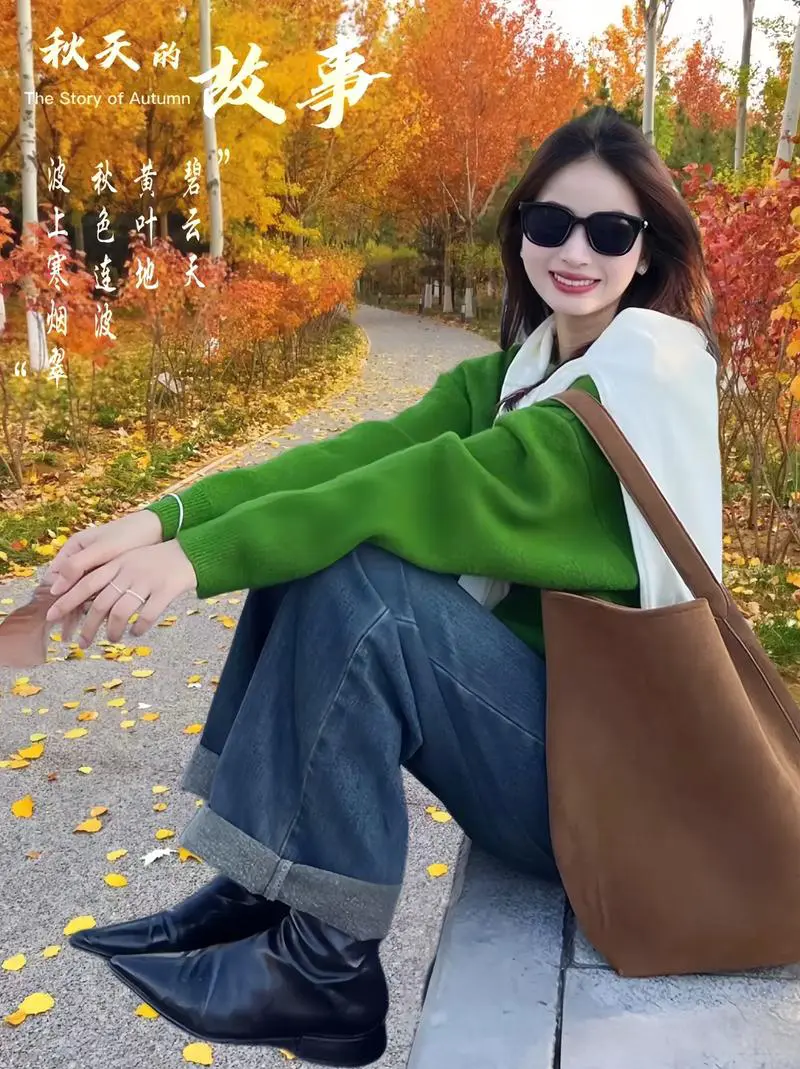 冬天绿色的裤子怎么搭配衣服图片大全