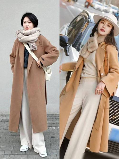 米米毛呢大衣怎么搭配什么围巾好看图片大全