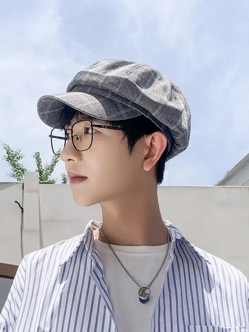 齐刘海怎么搭配帽子好看男生图片