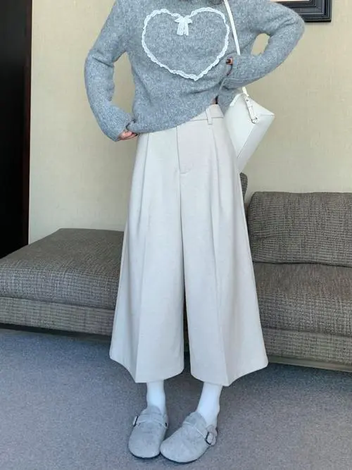 七分针织裤怎么搭配图片