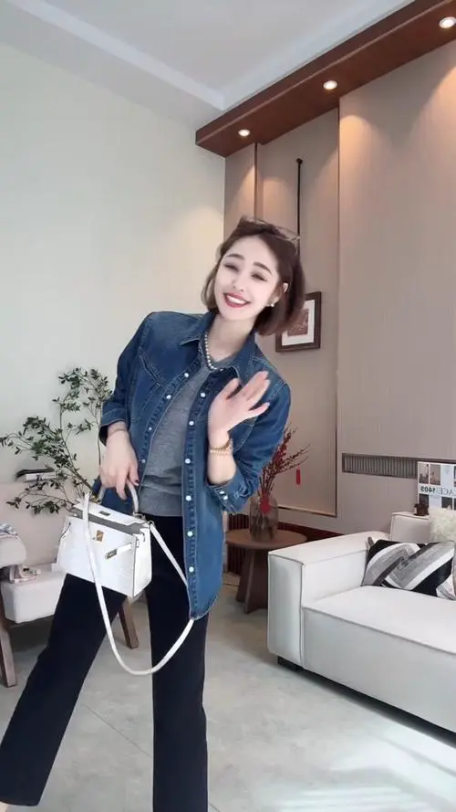 长牛仔衬衣怎么搭配