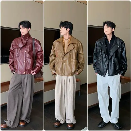 飞行皮夹克怎么搭配好看吗