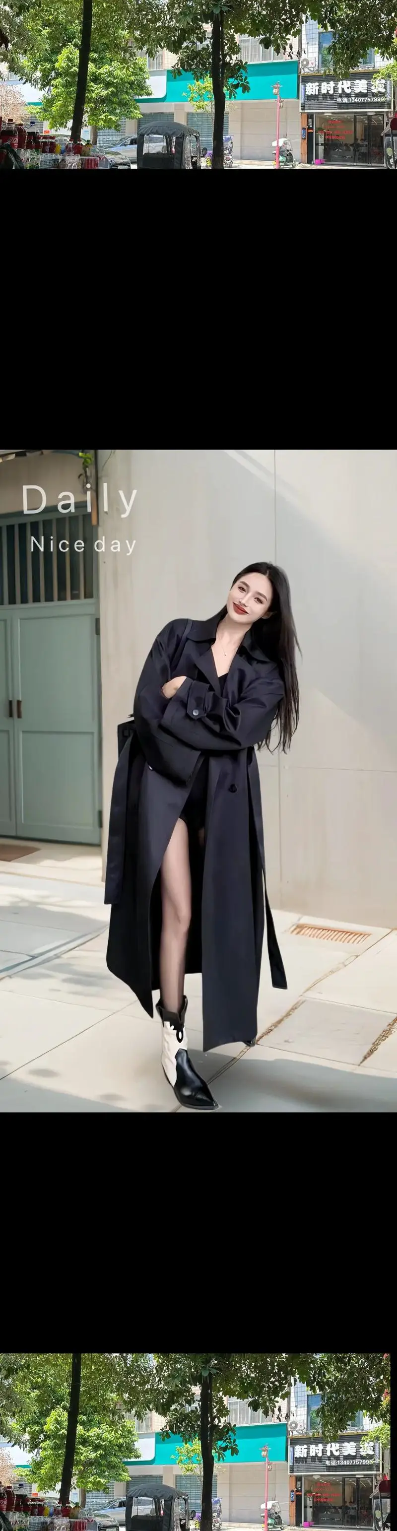 黑色大风衣怎么搭配