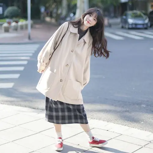 日系斗篷外套怎么搭配