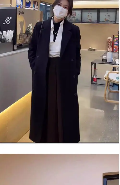 黑色大长款外套怎么搭配图片