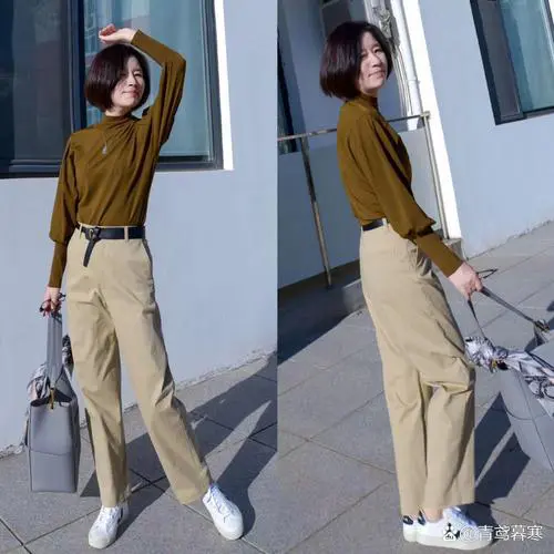 驼色上衣怎么搭配