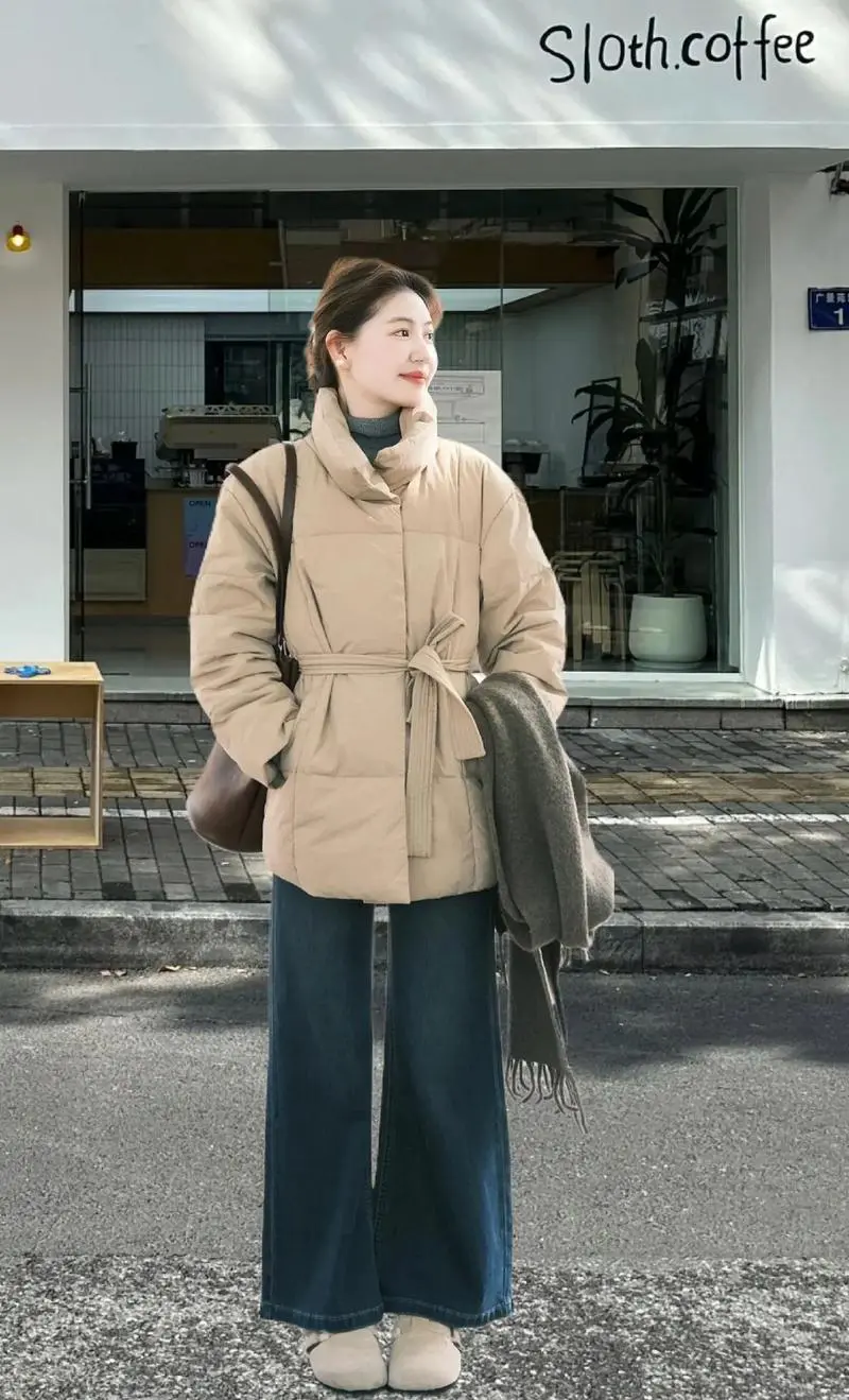 长棉衣服怎么搭配图片