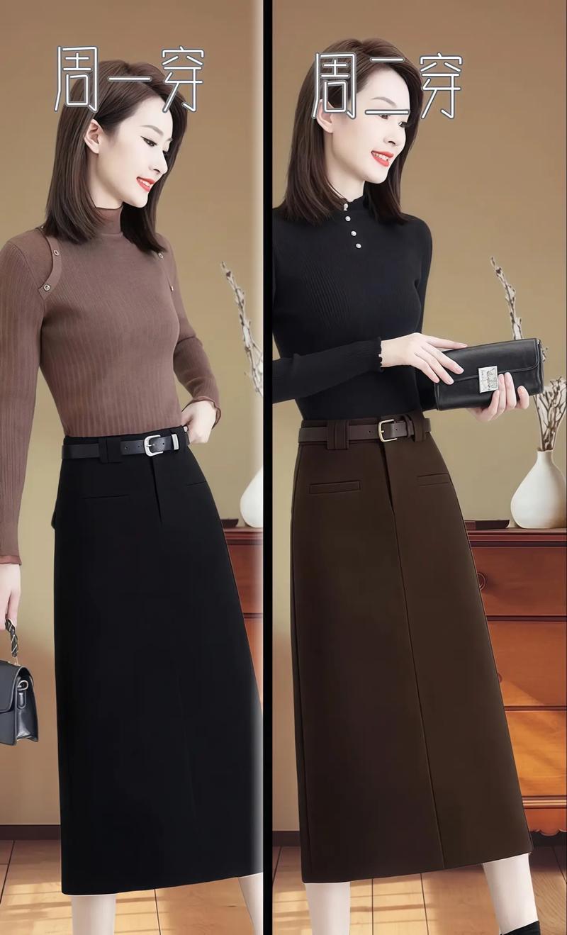 秋冬包臀长裙怎么搭配