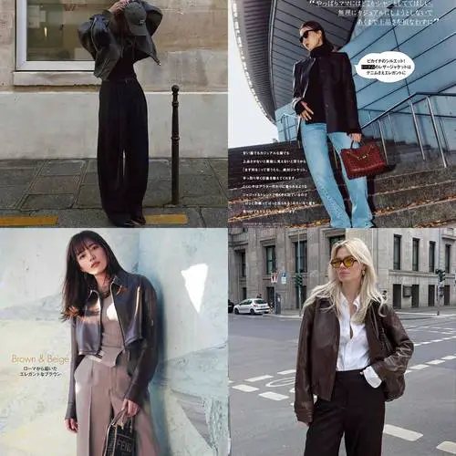 中长皮衣怎么搭配好看