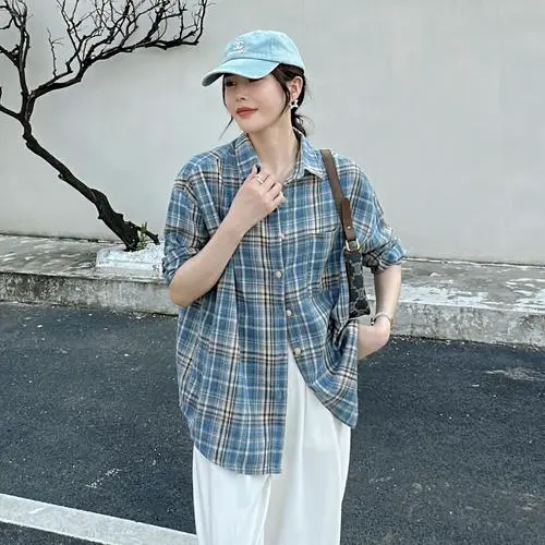 格子衬衫怎么搭配女