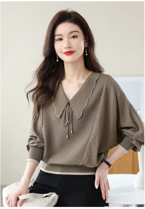 针织蝙蝠衫怎么搭配图片