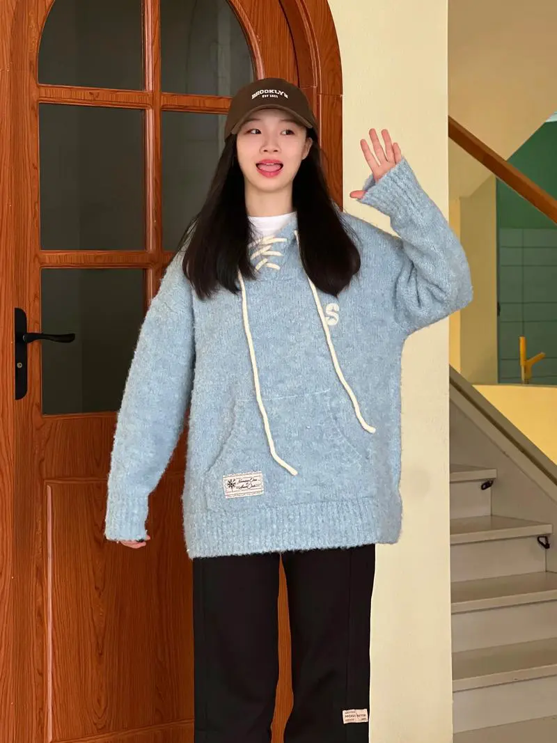 卫衣式毛衣怎么搭配图片搜索