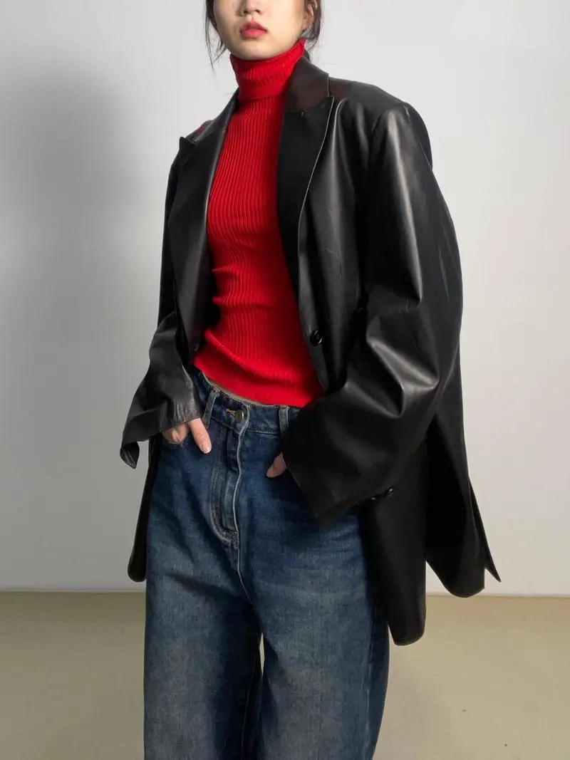 西服皮衣怎么搭配