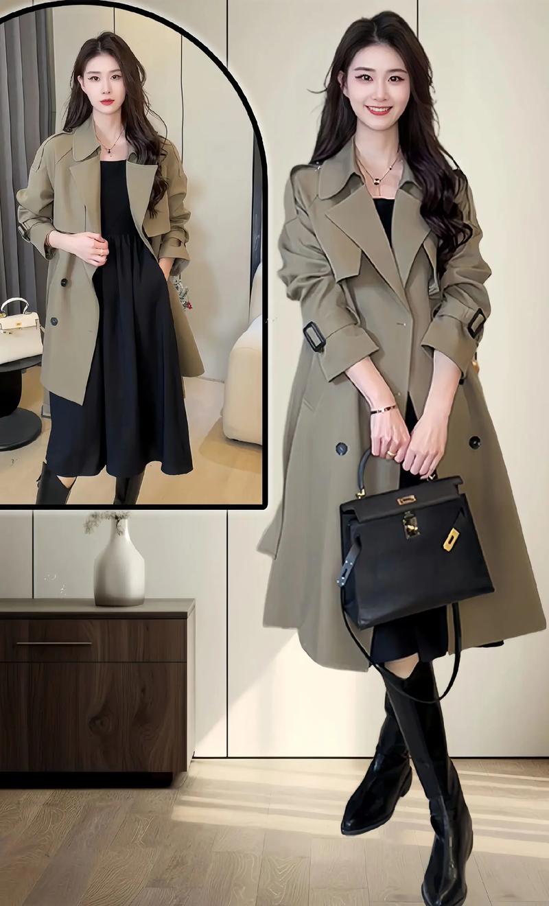 中长款风衣里面怎么搭配图片