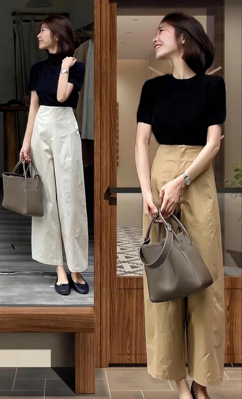 阔腿裤配什么上衣秋冬