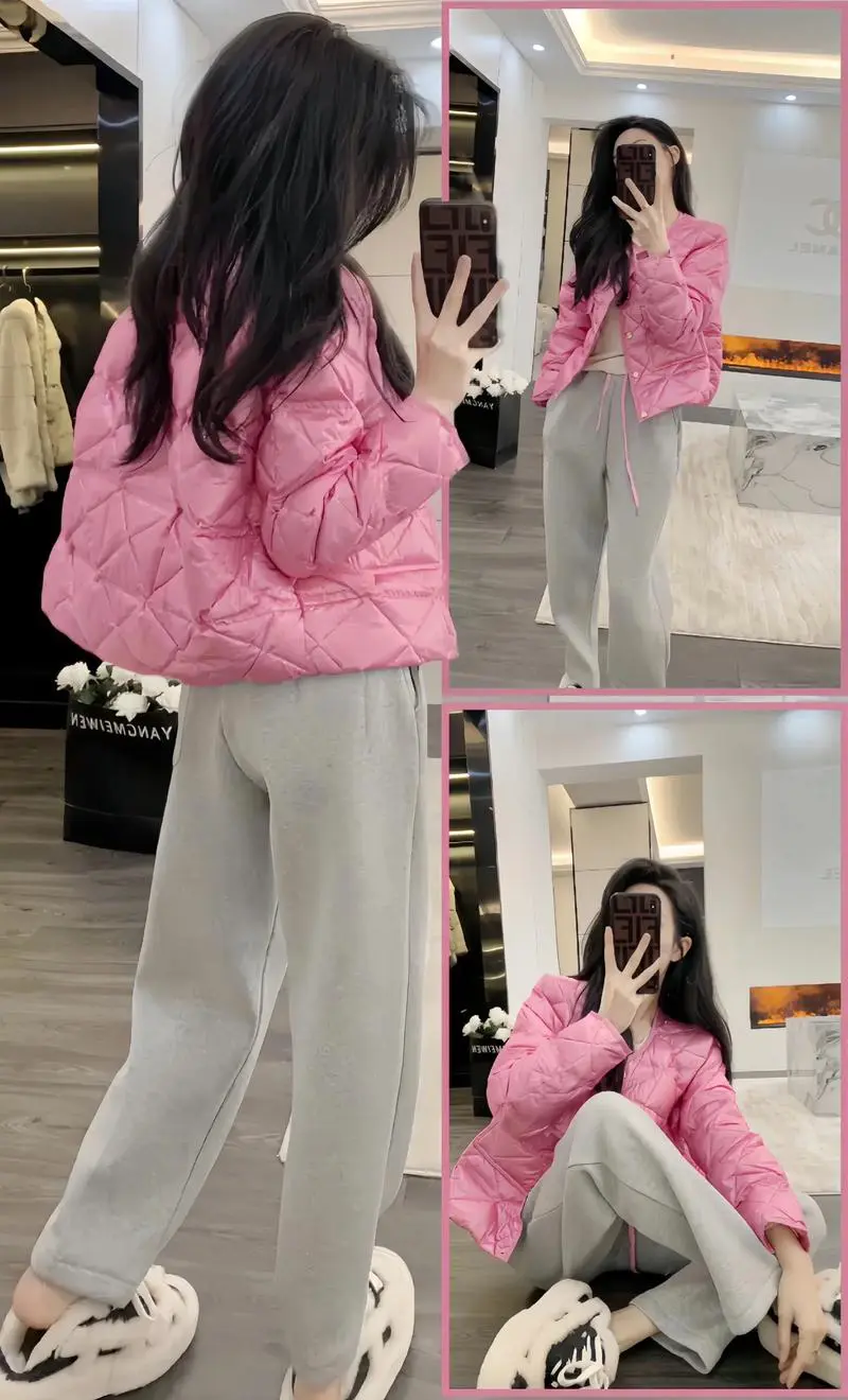 粉色棉服搭配什么裤子