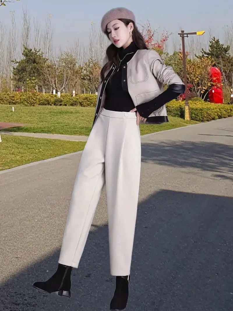 哈伦裤怎么搭配图片