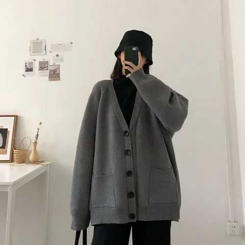 女士休闲韩版毛衣外套怎么搭配图片