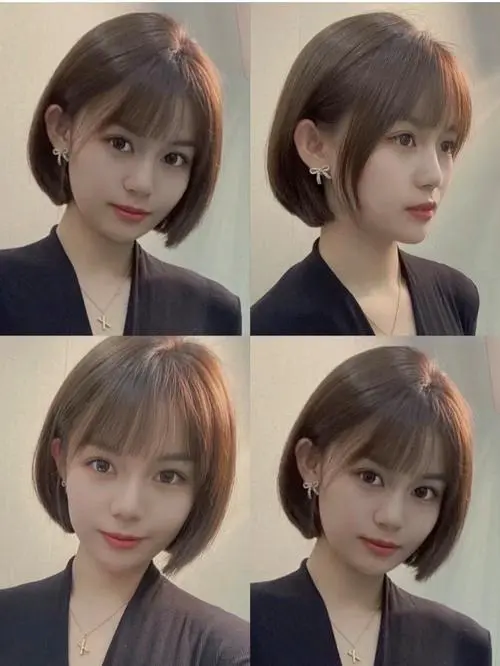 初中生波波头怎么搭配衣服图片大全