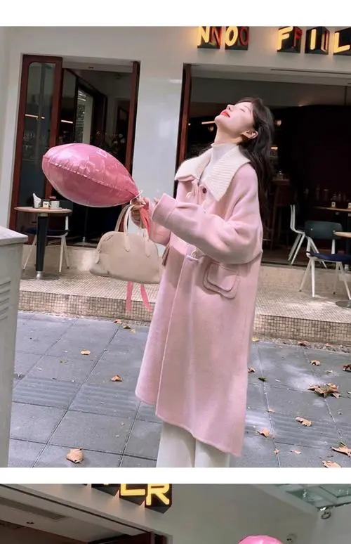 粉和羊绒大衣怎么搭配