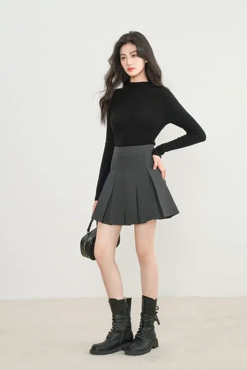 百褶裙子怎么搭配