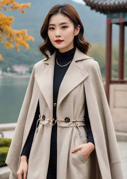 斗篷衣服怎么搭配图片