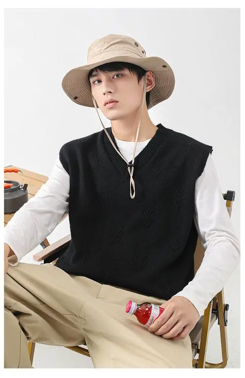 男针织马甲怎么搭配