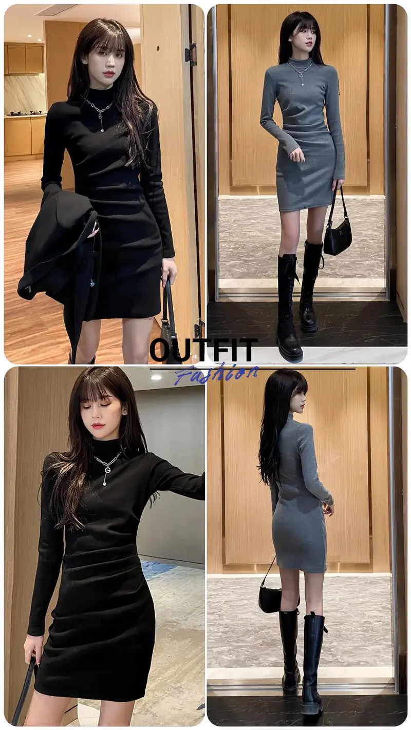 秋冬加厚连衣裙怎么搭配