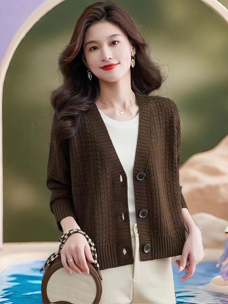 长的针织外套怎么搭配什么裤子好看图片