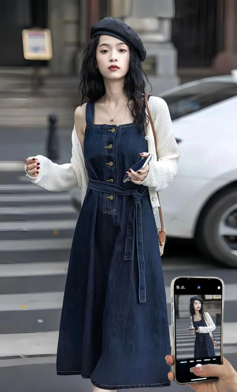 中长a字连衣裙怎么搭配什么外套好看图片大全