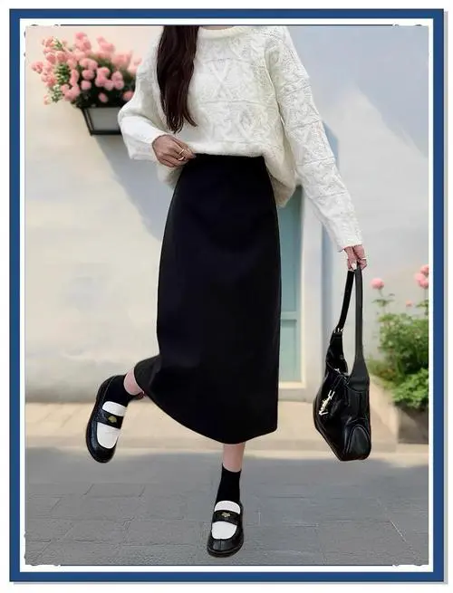 毛呢怎么搭配裙子