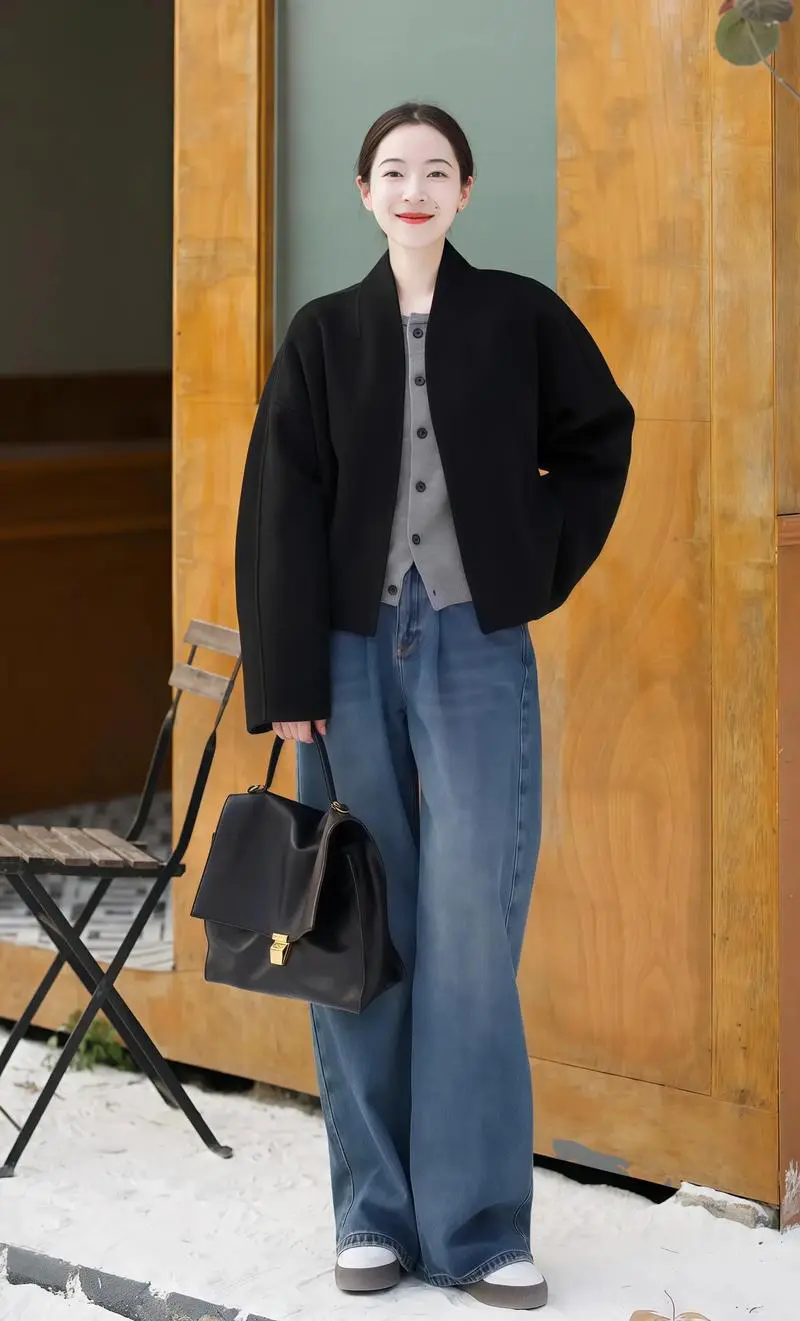 黑大衣怎么搭配裤子