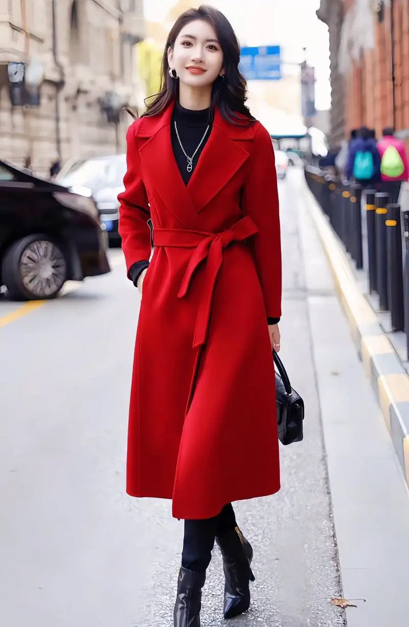 羊毛呢中长款大衣怎么搭配