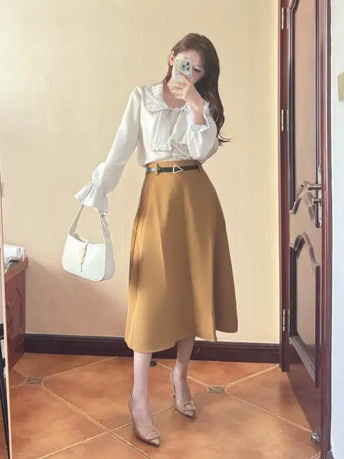 半身长裙怎么搭配图片欣赏