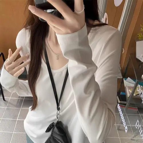 领口大了怎么搭配图片