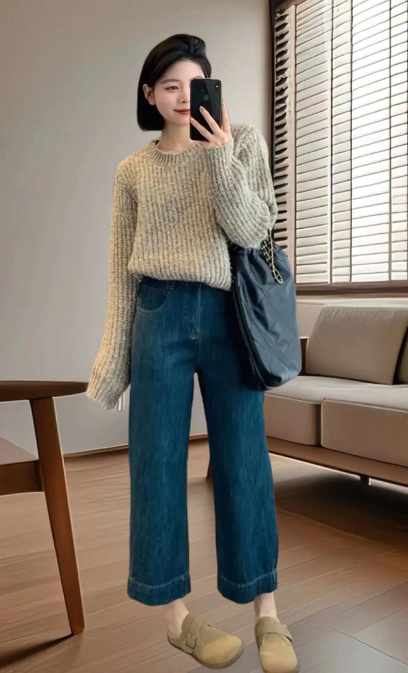 牛仔宽腿裤怎么搭配上衣