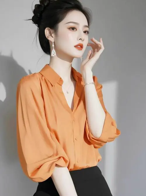 橘色上衣怎么搭配好看吗