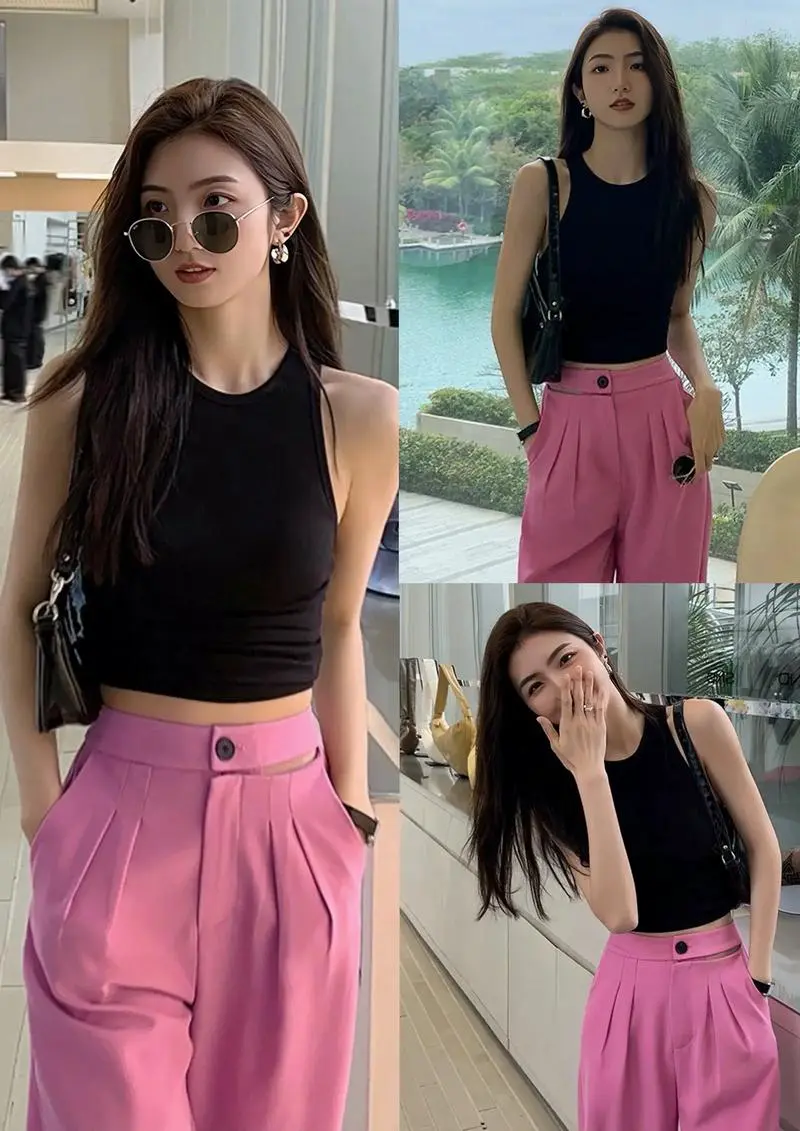 紧身背心怎么搭配外套