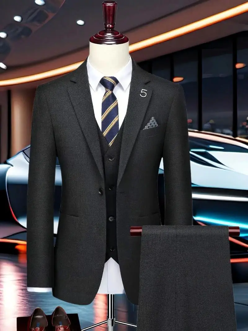 男士的黑色的小西装怎么搭配什么外套