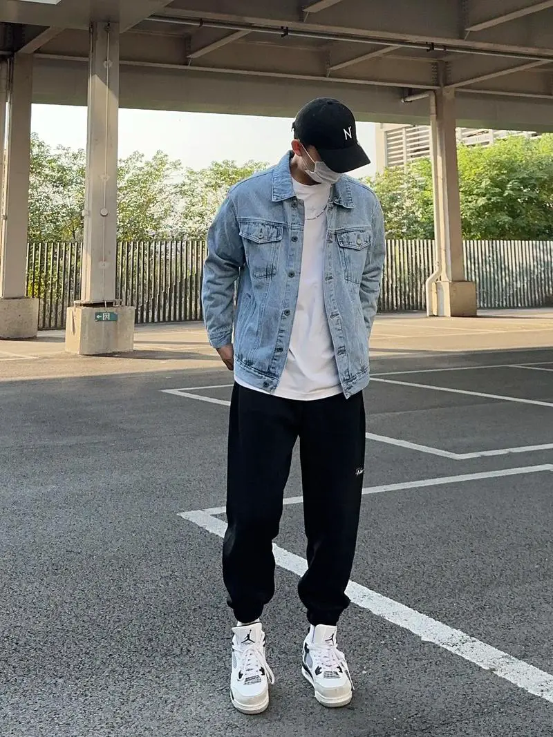 男士牛仔上衣外套怎么搭配什么裤子好看图片欣赏