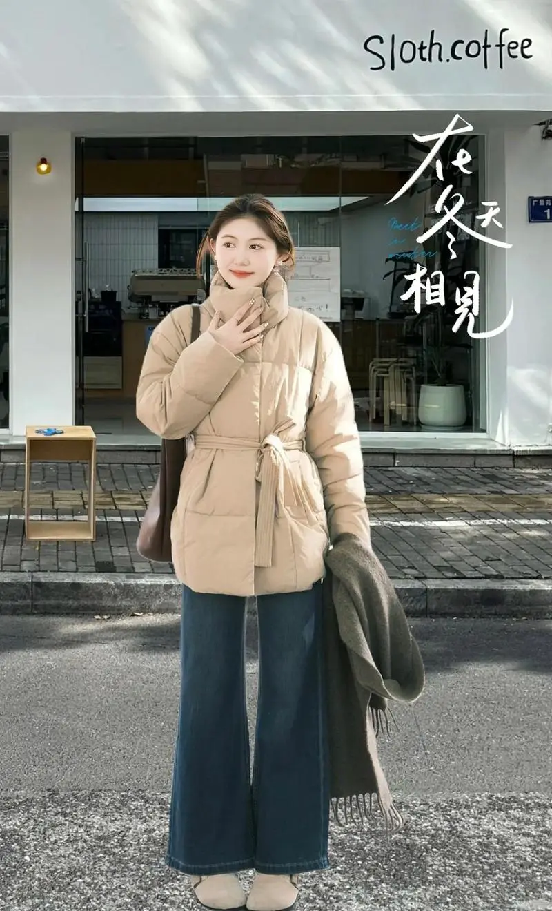 长棉衣服怎么搭配图片