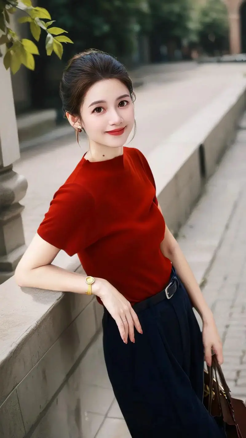 红体恤配什么裤子