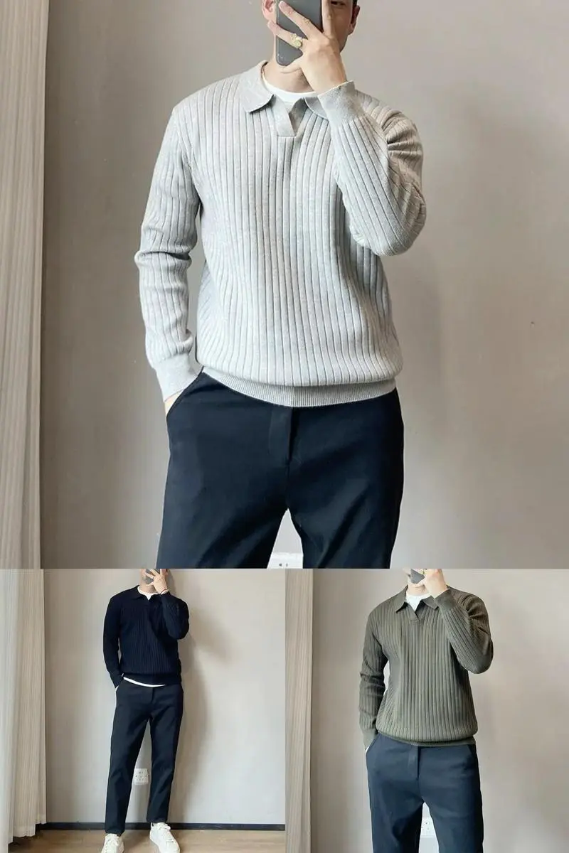 长款男士毛衣怎么搭配