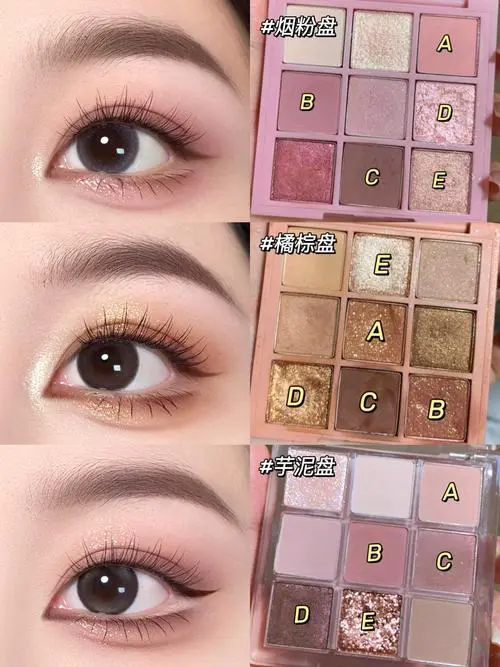 粉红色眼影怎么搭配