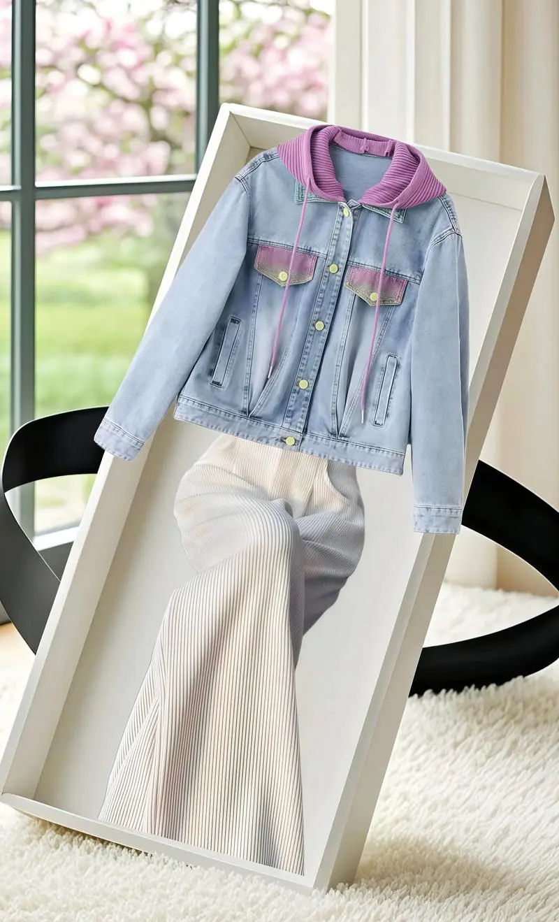 冬季的短款牛仔上衣怎么搭配图片