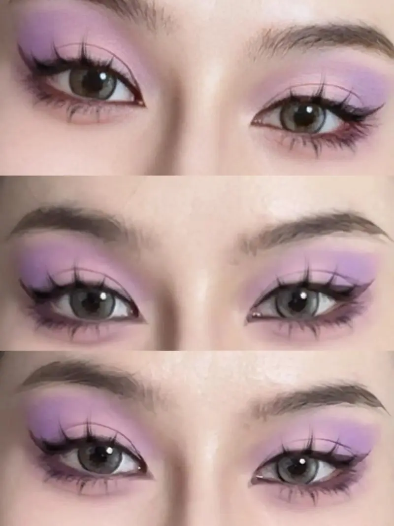 眼影粉色和紫色怎么搭配