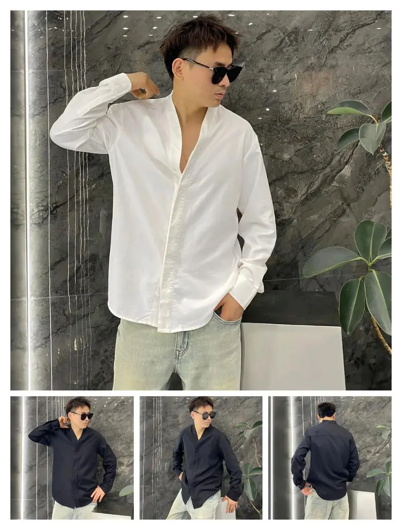 无领衬衫怎么搭配