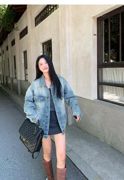 短休闲牛仔外套怎么搭配