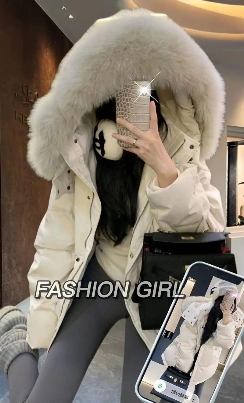 冬季长款棉袄怎么搭配图片欣赏